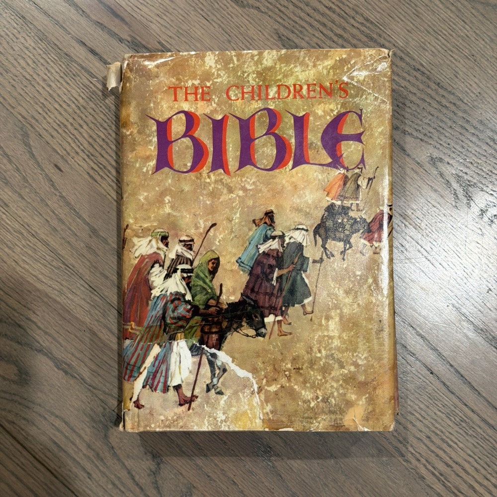 1965 The Children's Bible Golden Press Book Christian Vtg Hardcover Illustrated
